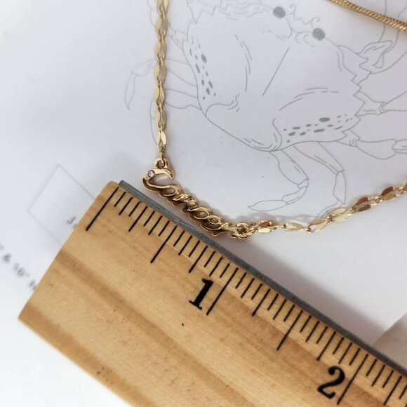 Time And Tru Cancer Zodiac 16" & 18" Gold-Tone Necklaces With Extenders - Picture 5 of 7